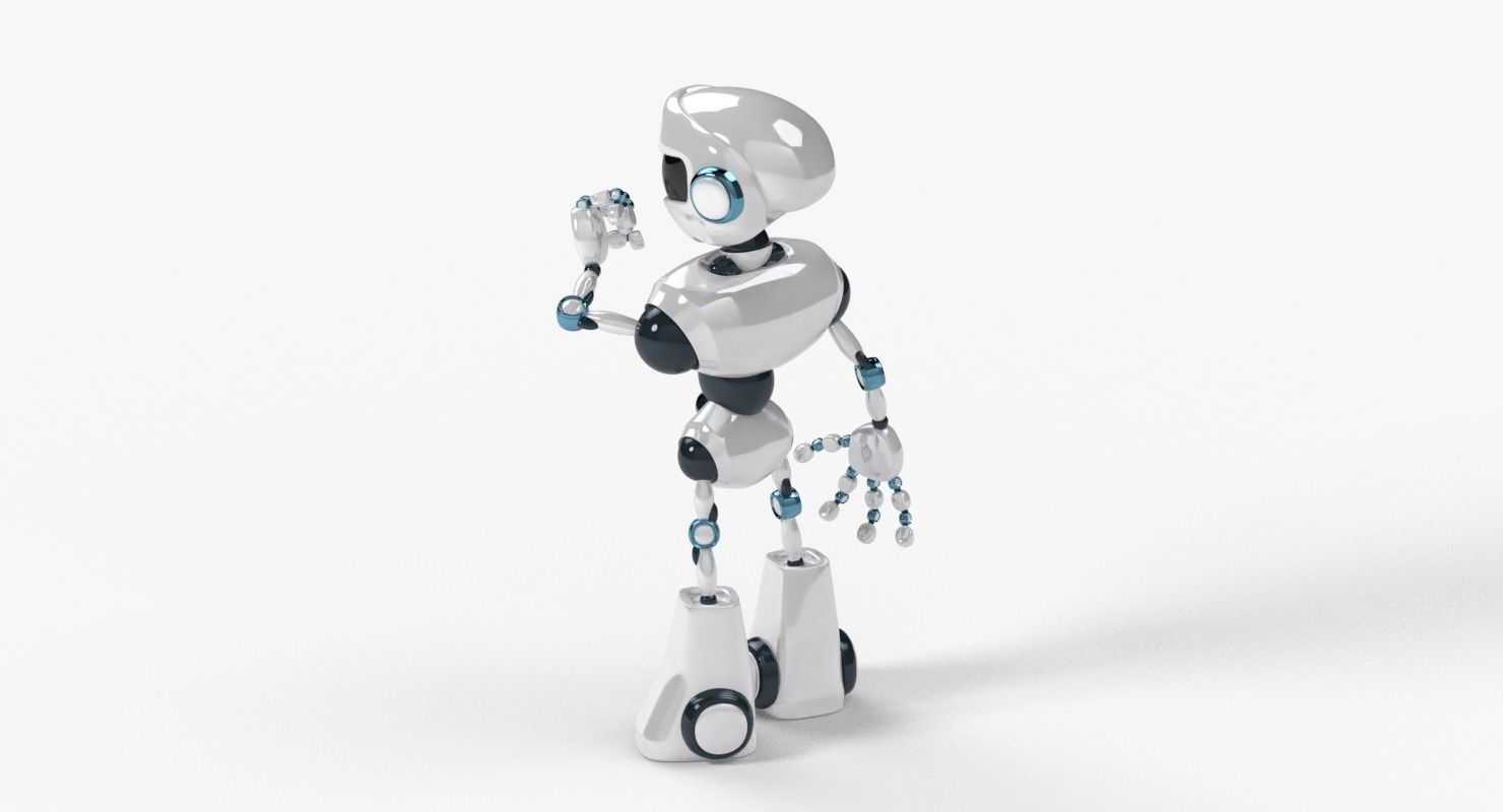Custom Robot Low-poly 3D model_5