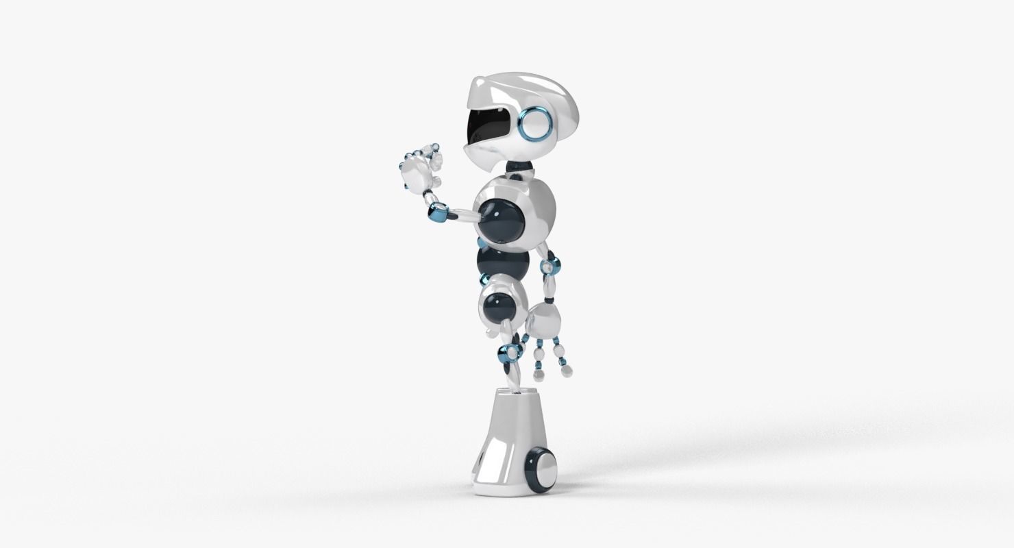 Custom Robot Low-poly 3D model_3