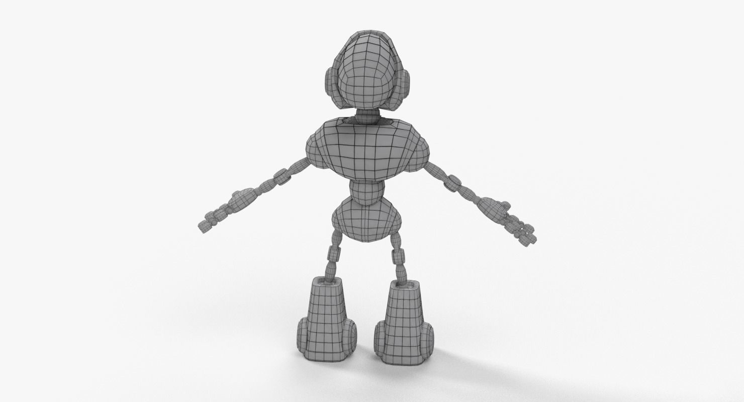 Custom Robot Low-poly 3D model_14
