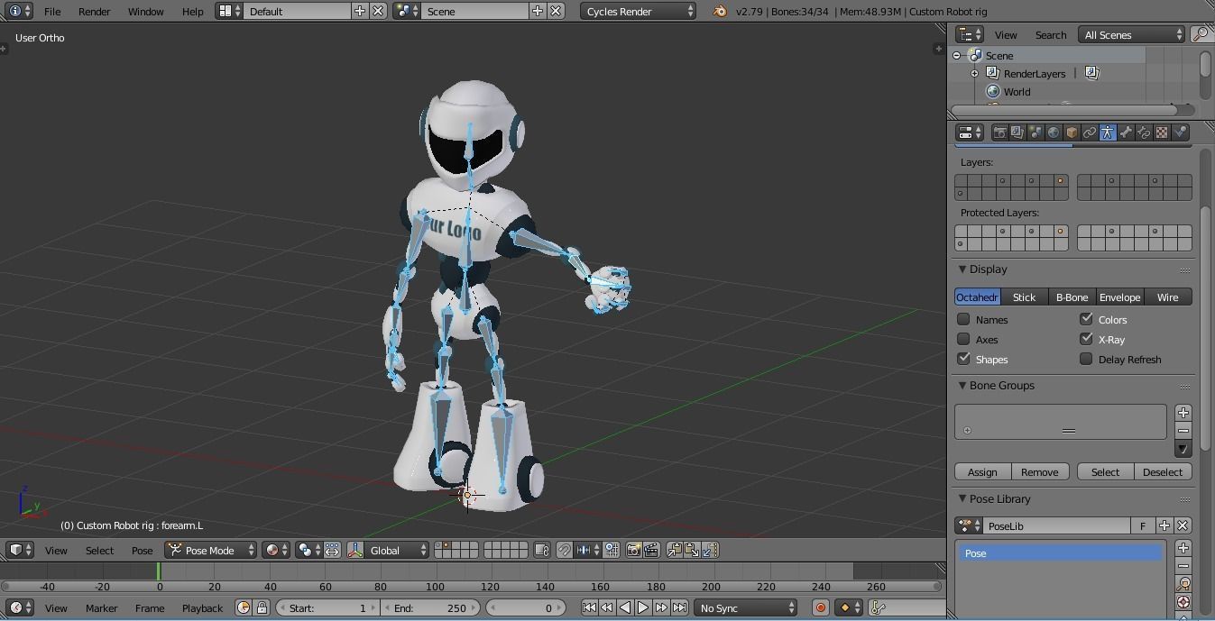 Custom Robot Low-poly 3D model_17