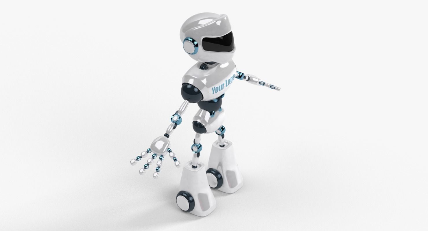 Custom Robot Low-poly 3D model_9