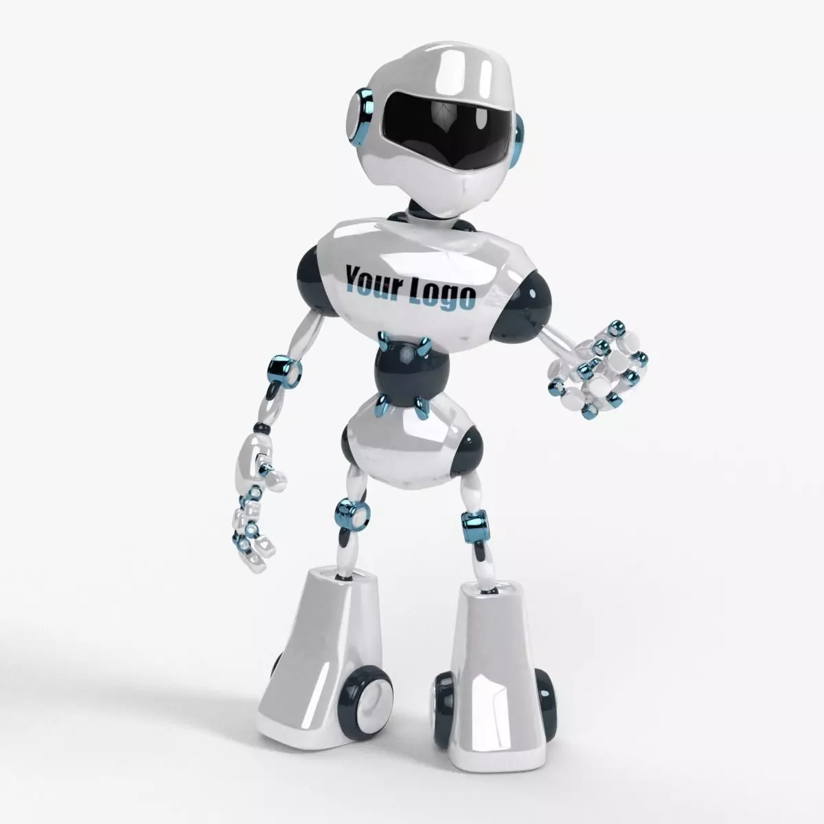 Custom Robot Low-poly 3D model_0