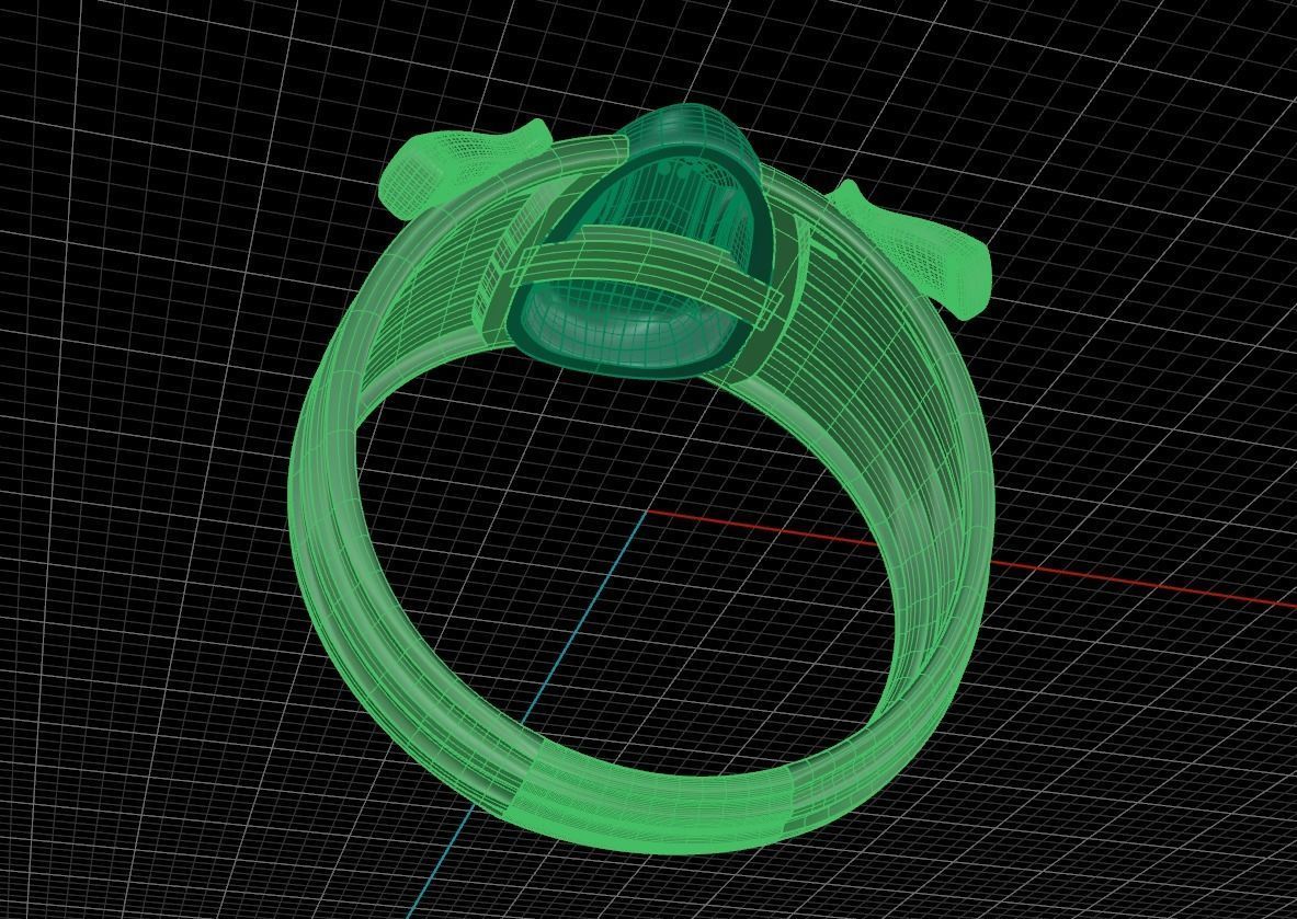 Ring Destro  3D print model_6