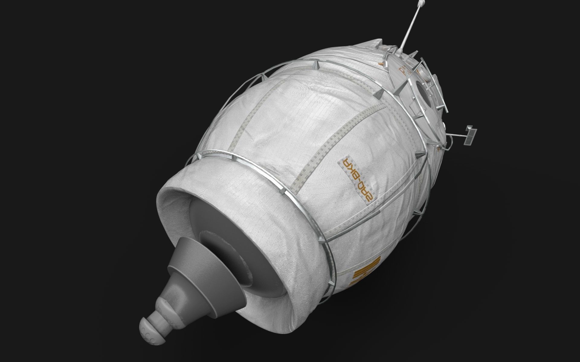 Docking Compartment PIRS  Module on International Space Station 3D model_11