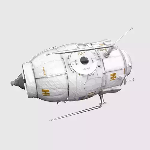 Docking Compartment PIRS  Module on International Space Station 3D model