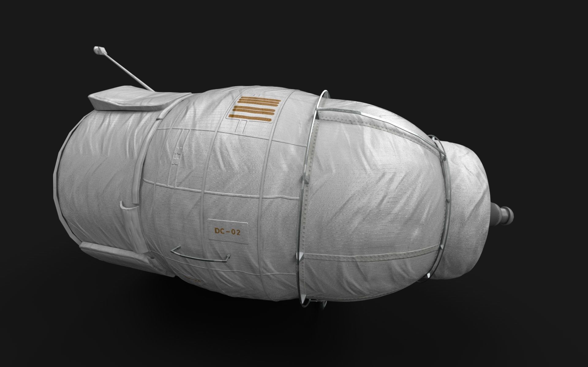 Docking Compartment PIRS  Module on International Space Station 3D model_16
