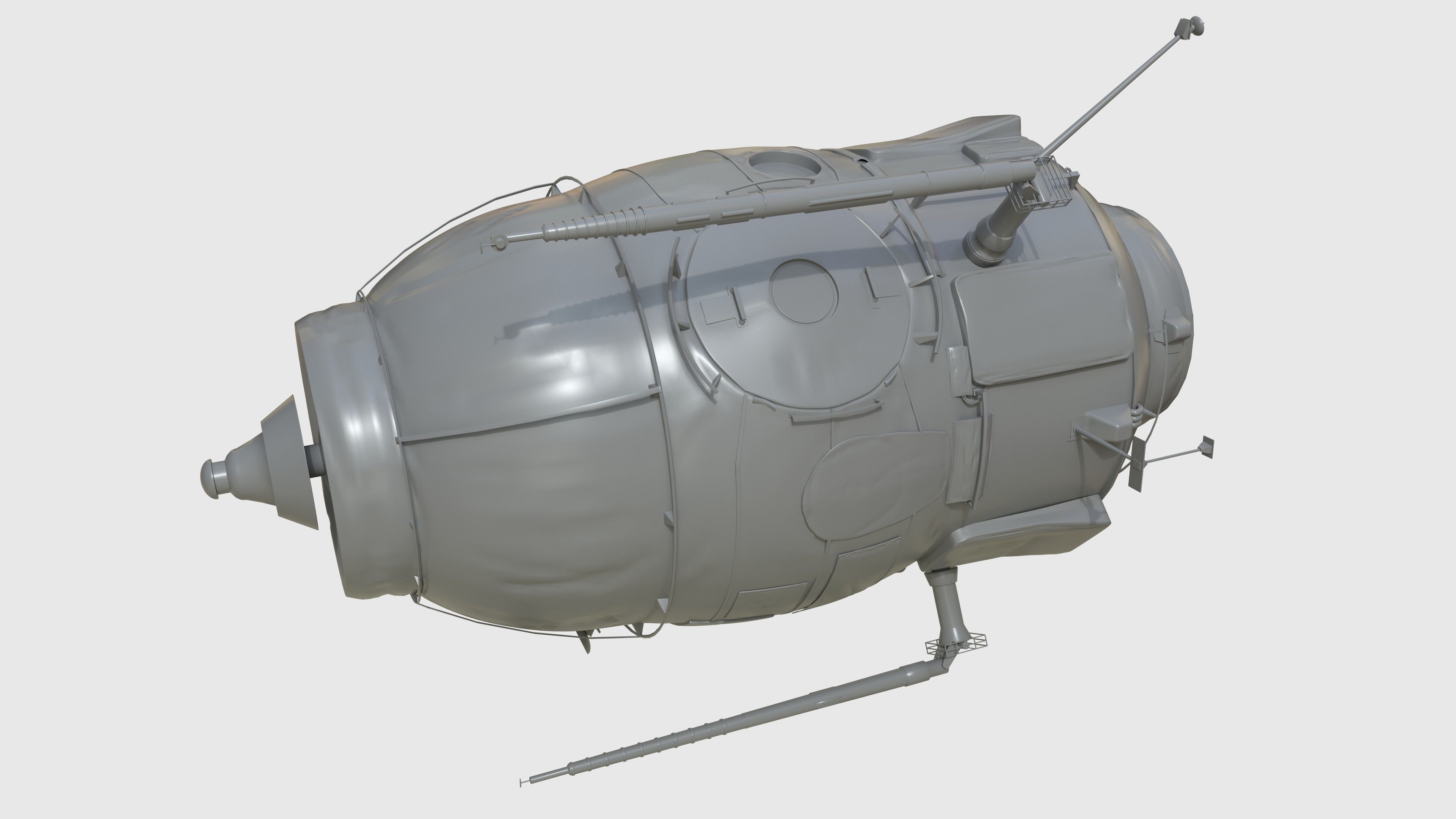 Docking Compartment PIRS  Module on International Space Station 3D model_3