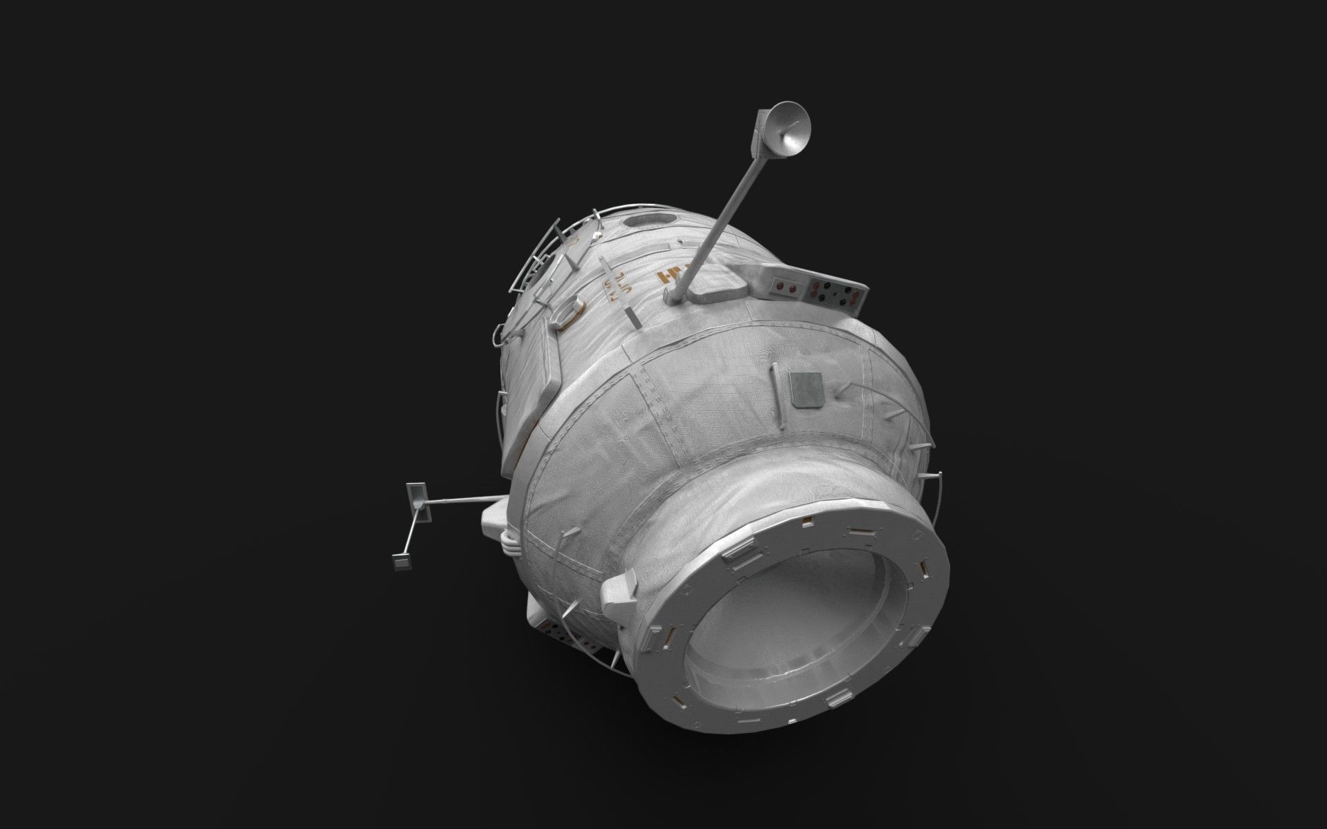 Docking Compartment PIRS  Module on International Space Station 3D model_10