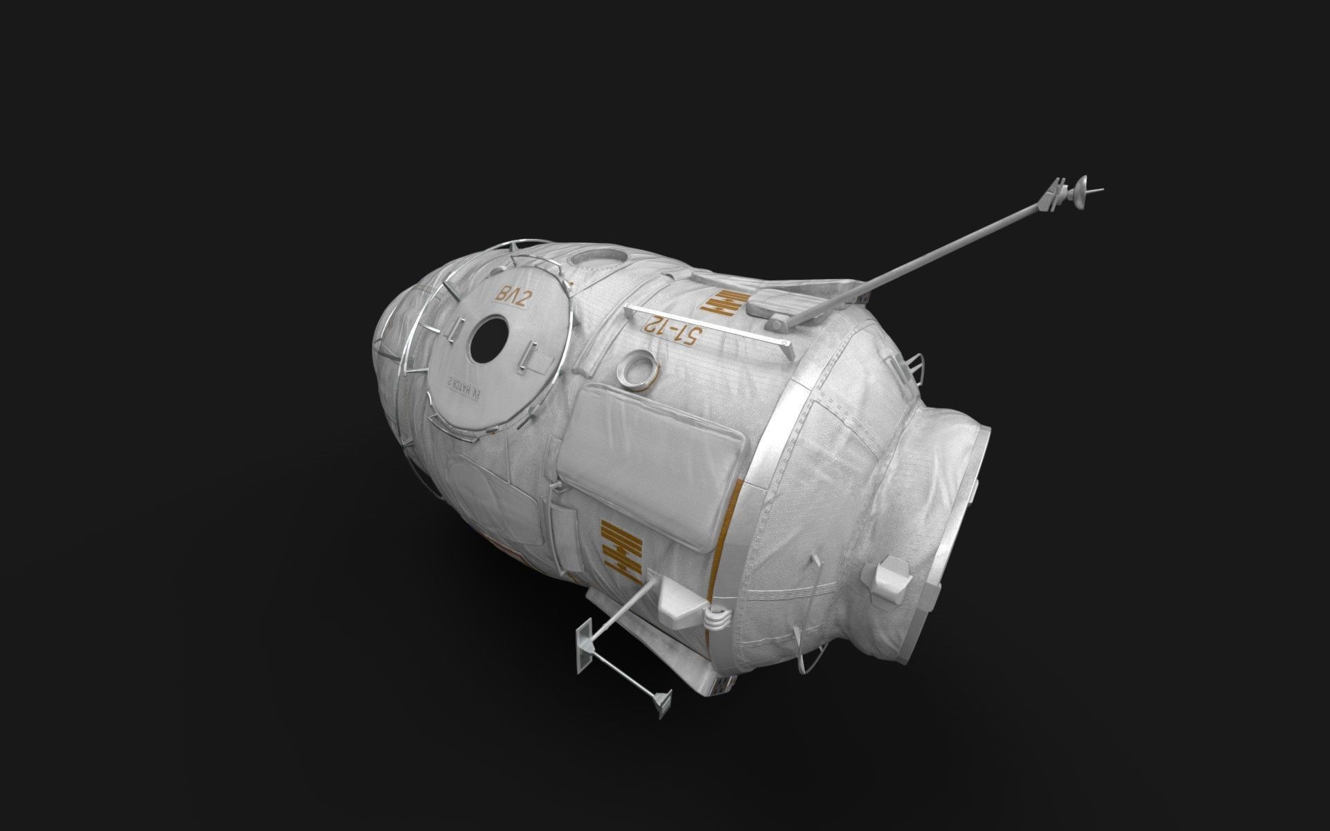 Docking Compartment PIRS  Module on International Space Station 3D model_15
