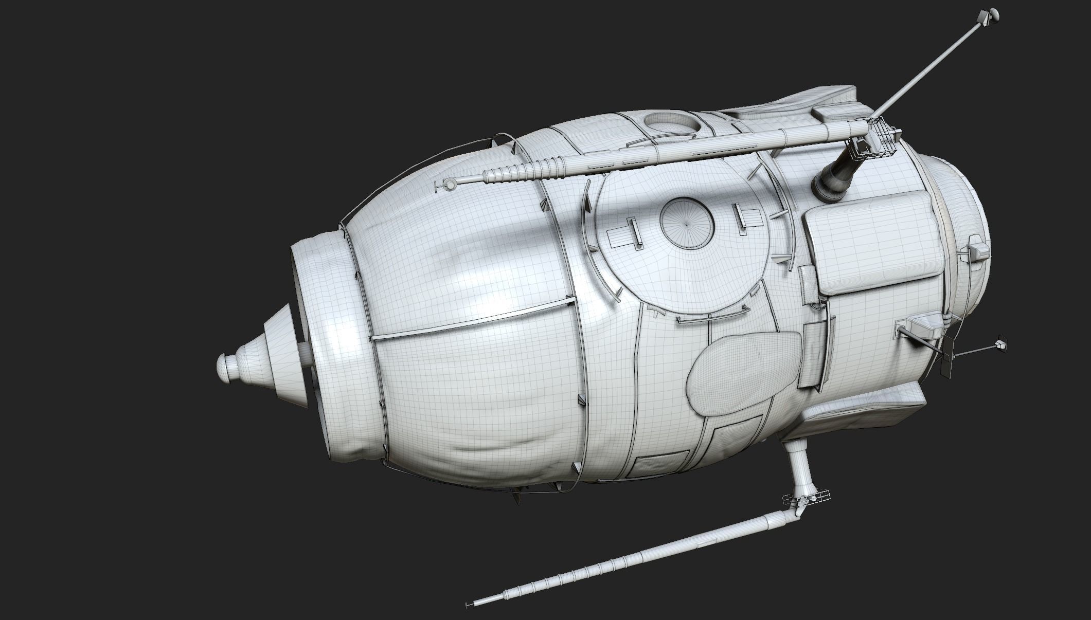 Docking Compartment PIRS  Module on International Space Station 3D model_4