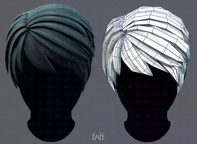3D Hair style for Man V03