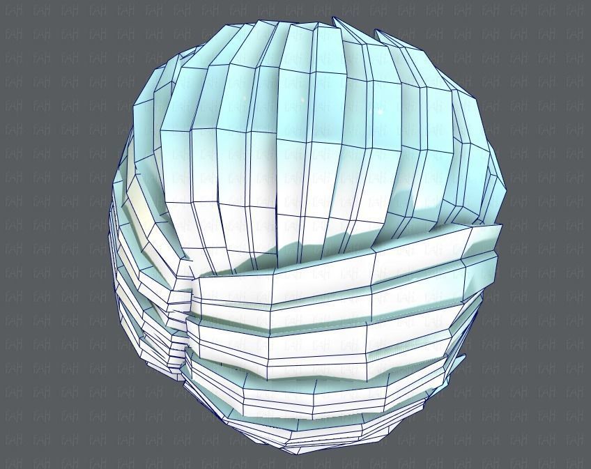 3D Hair style for Man V03 Low-poly 3D model_36