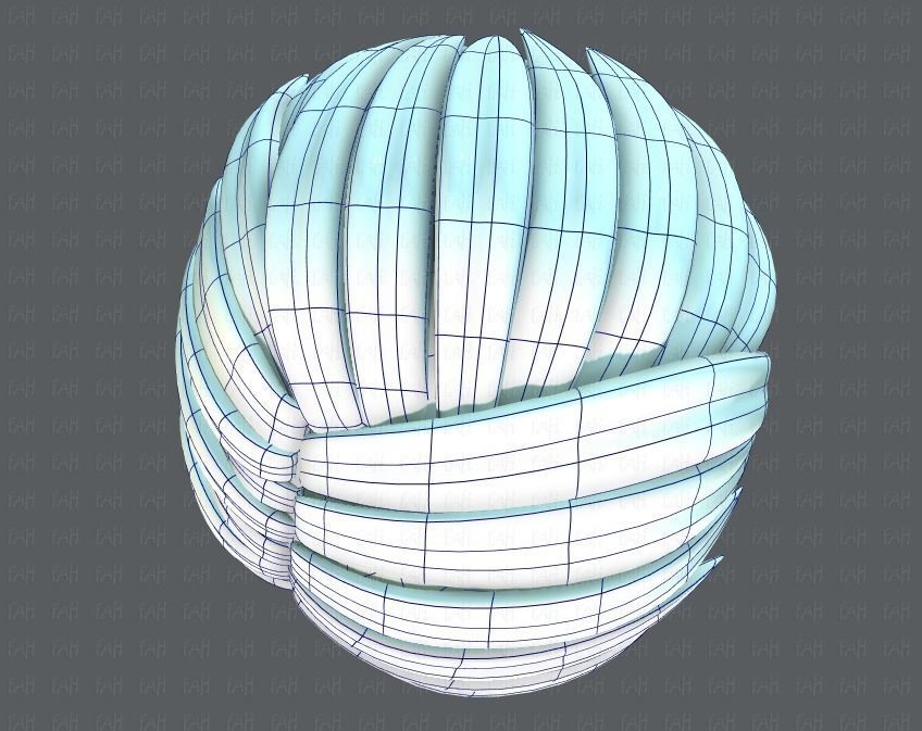 3D Hair style for Man V03 Low-poly 3D model_34