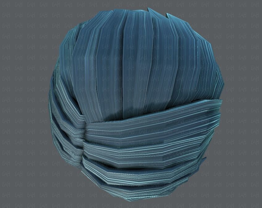 3D Hair style for Man V03 Low-poly 3D model_35