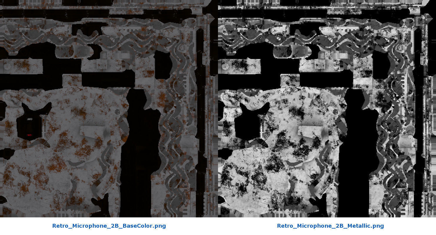 Retro Microphone 2B Low-poly 3D model_7