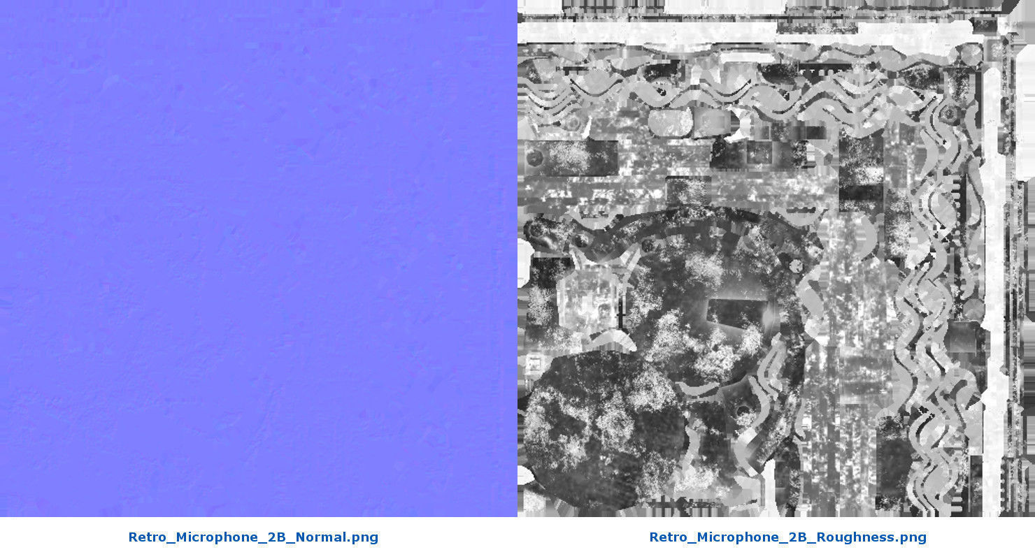 Retro Microphone 2B Low-poly 3D model_8