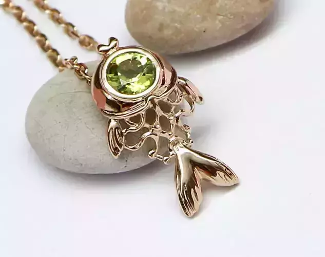 Fish pendant necklace printable jewelry model