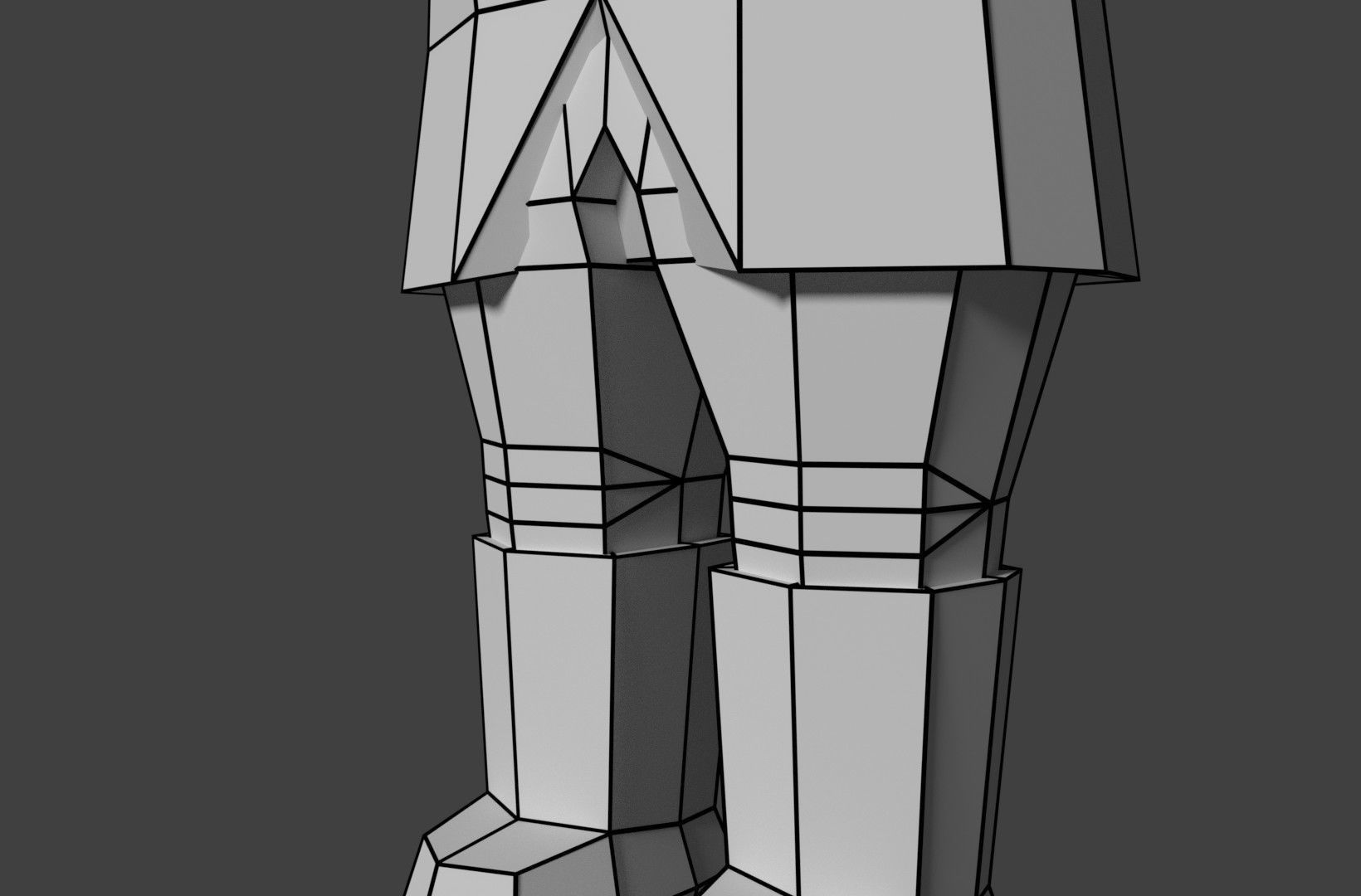 mage low poly character wearing hat Low-poly 3D model_6