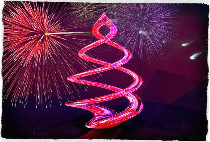 Twisty golden spiral Free 3D model