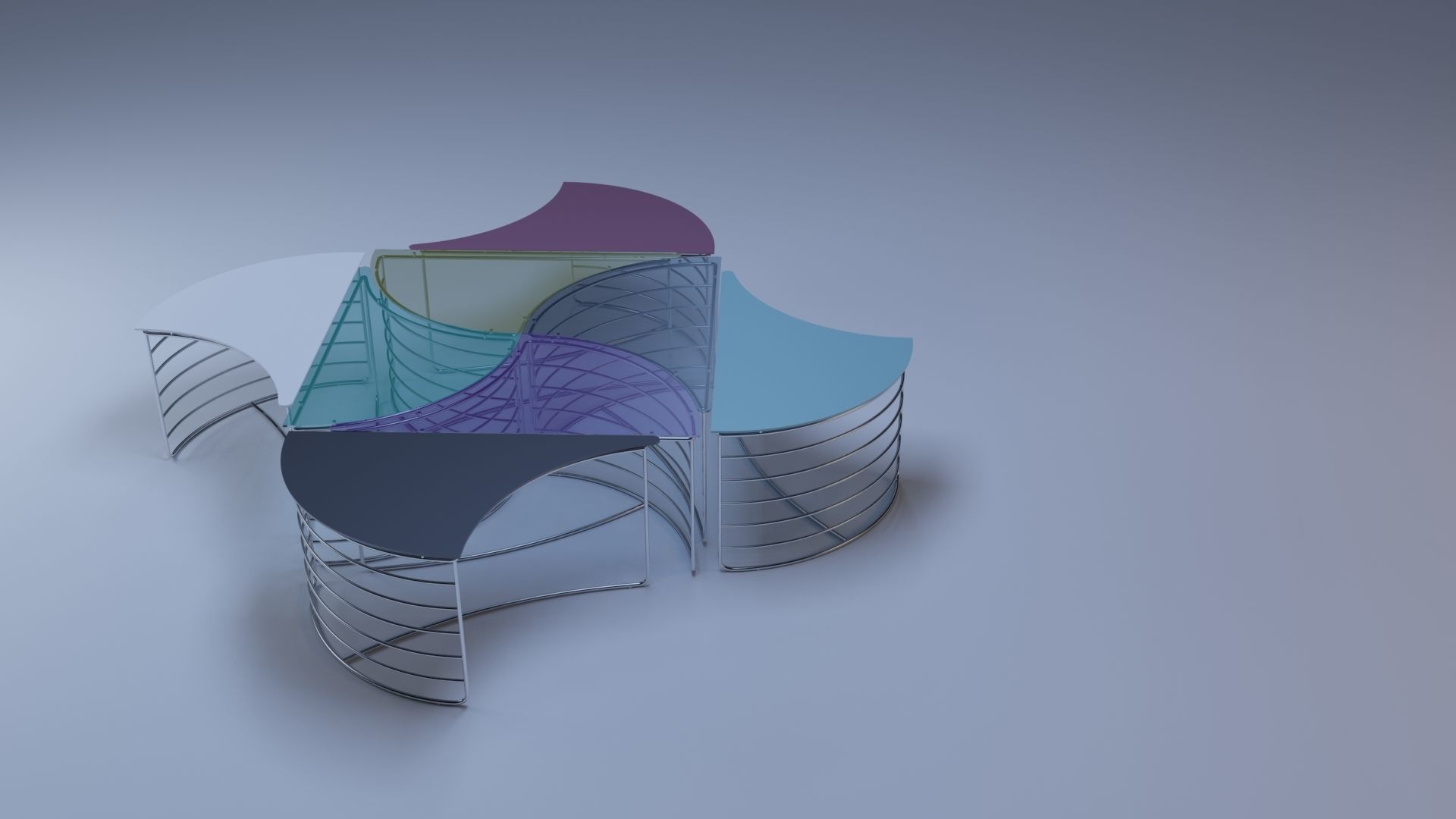 Club Table ENES 3D model_6