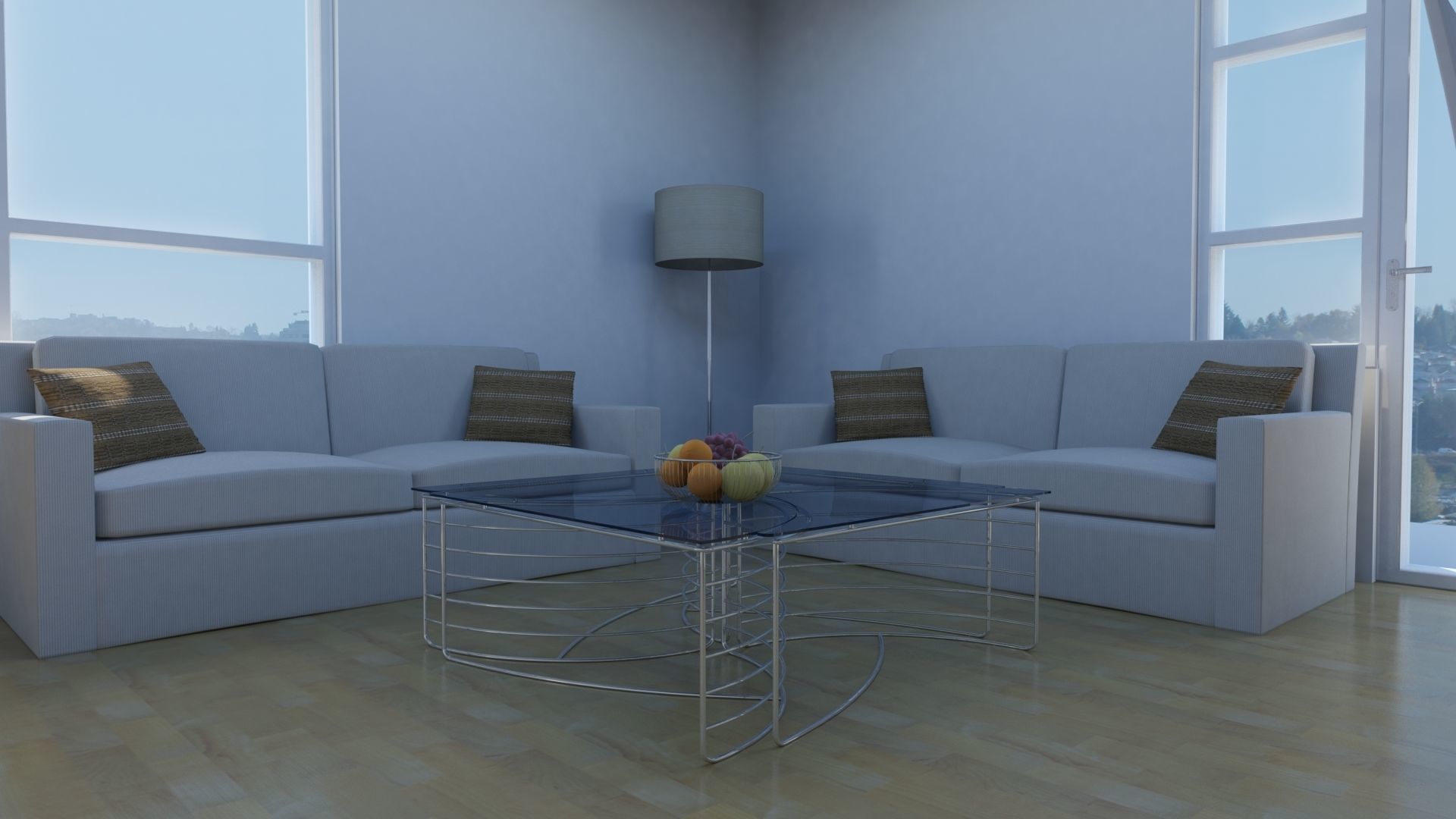 Club Table ENES 3D model_7