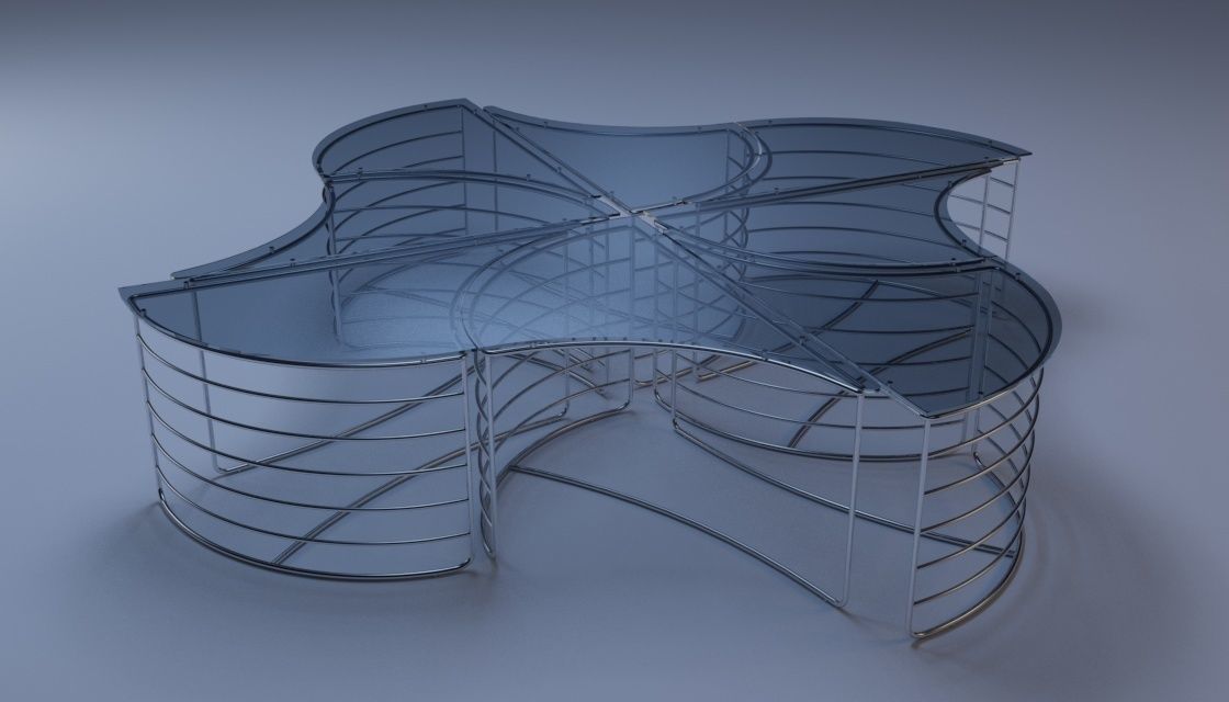 Club Table ENES 3D model_5