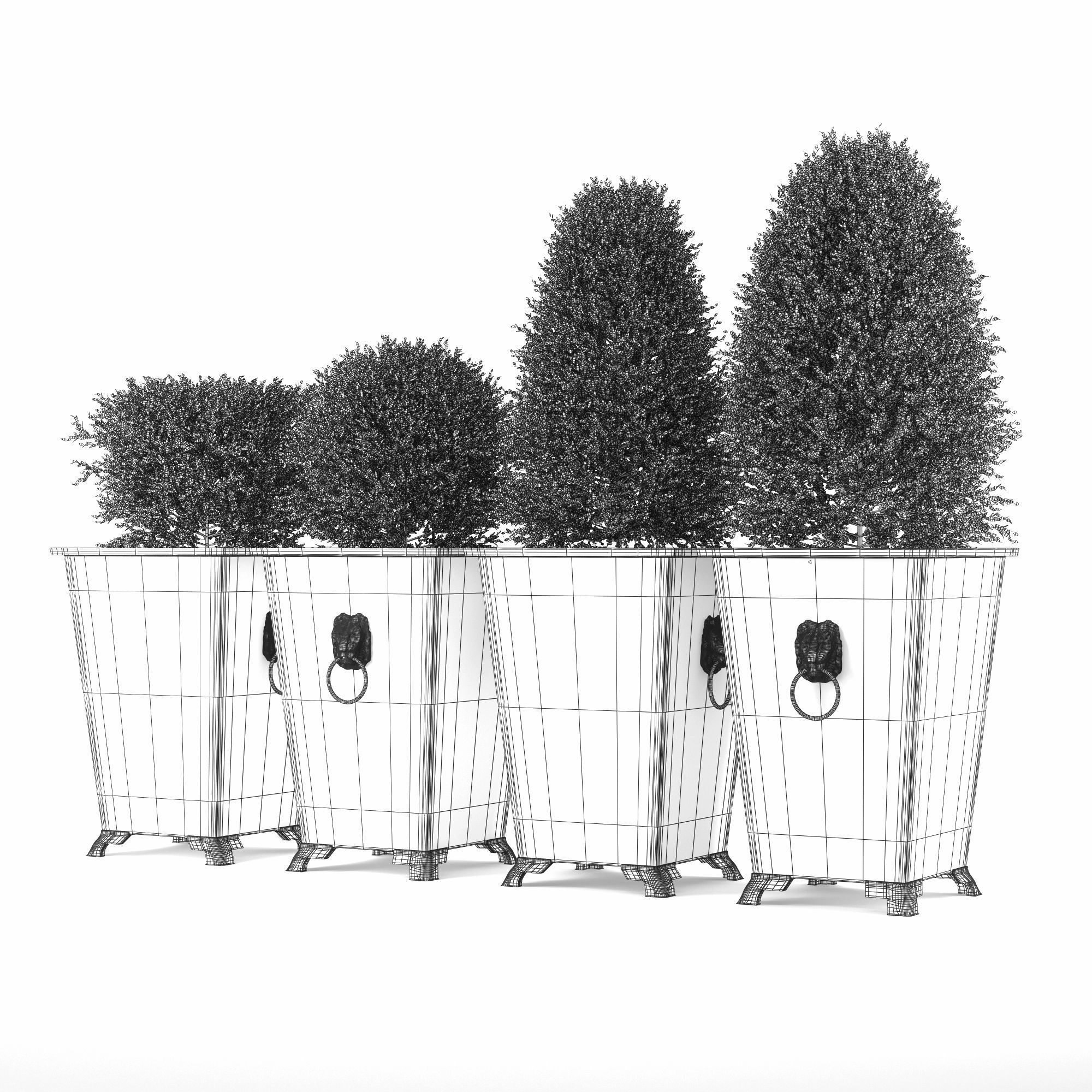 Green bush 3D model_4