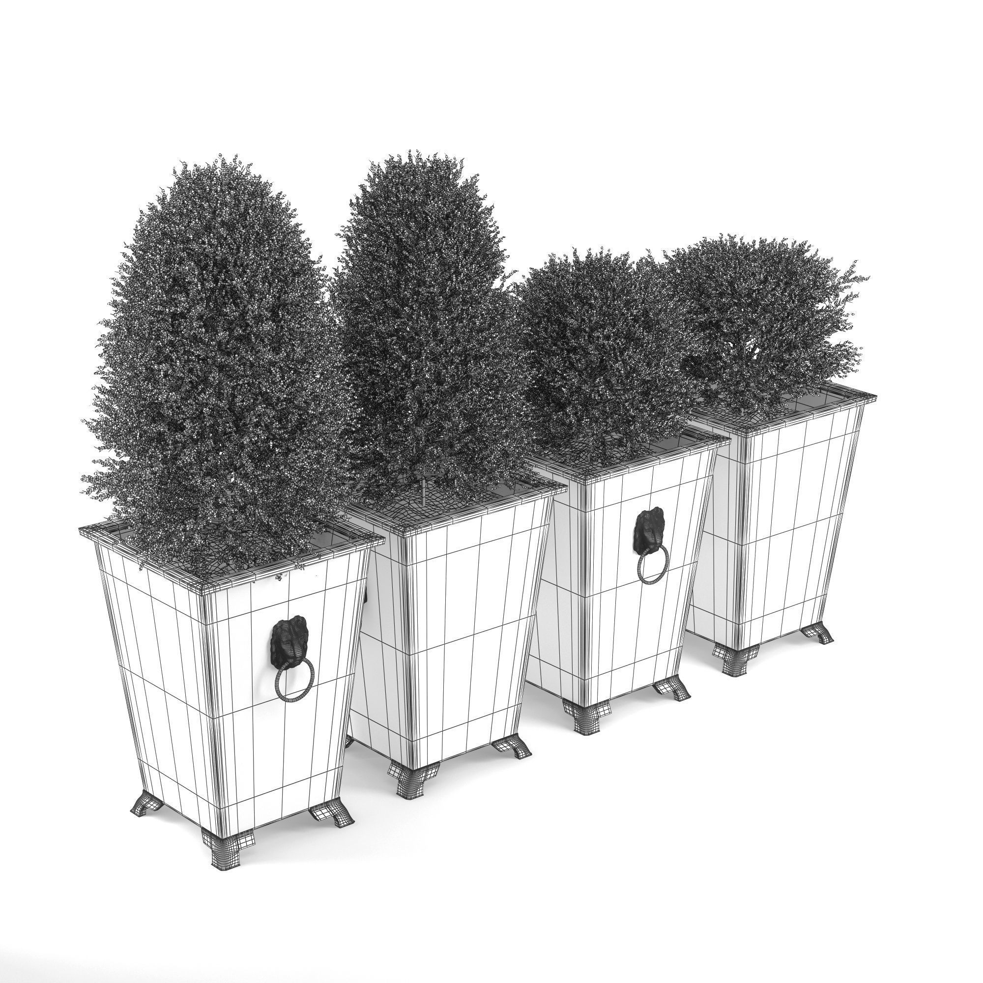 Green bush 3D model_5