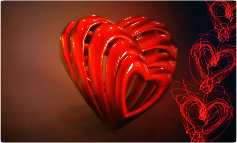 Twist Spring Heart Free 3D model