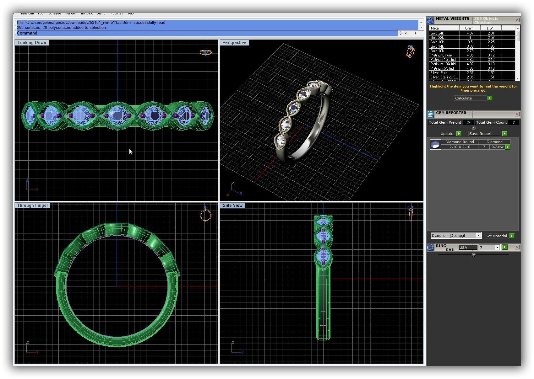BULK-3DM-WithOut Gems-RING 50 Files 3D print model_39