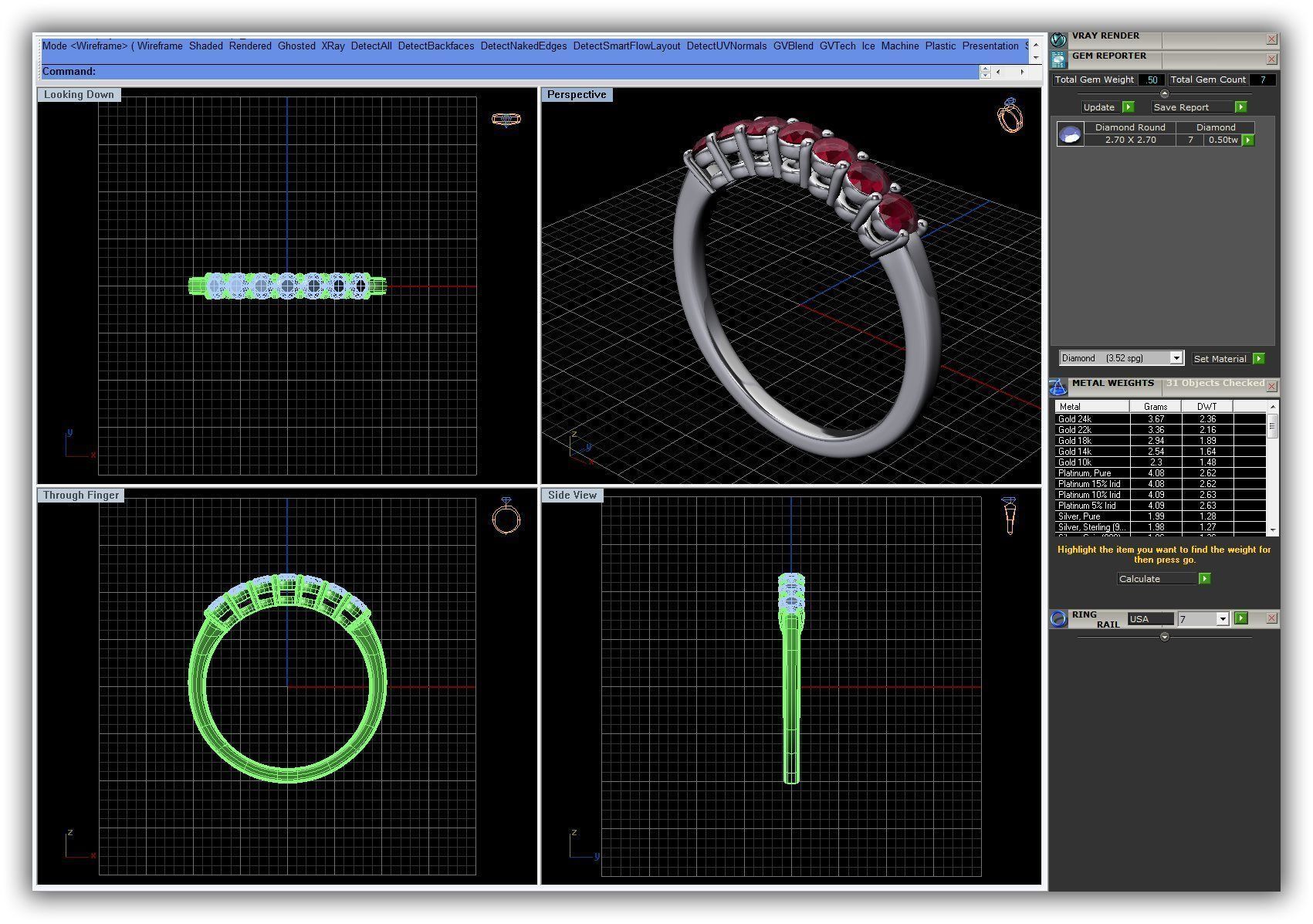 BULK-3DM-WithOut Gems-RING 50 Files 3D print model_30