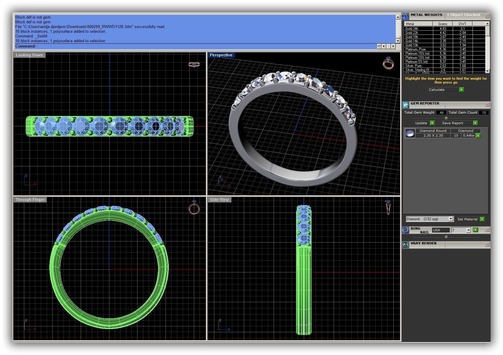 BULK-3DM-WithOut Gems-RING 50 Files 3D print model_34