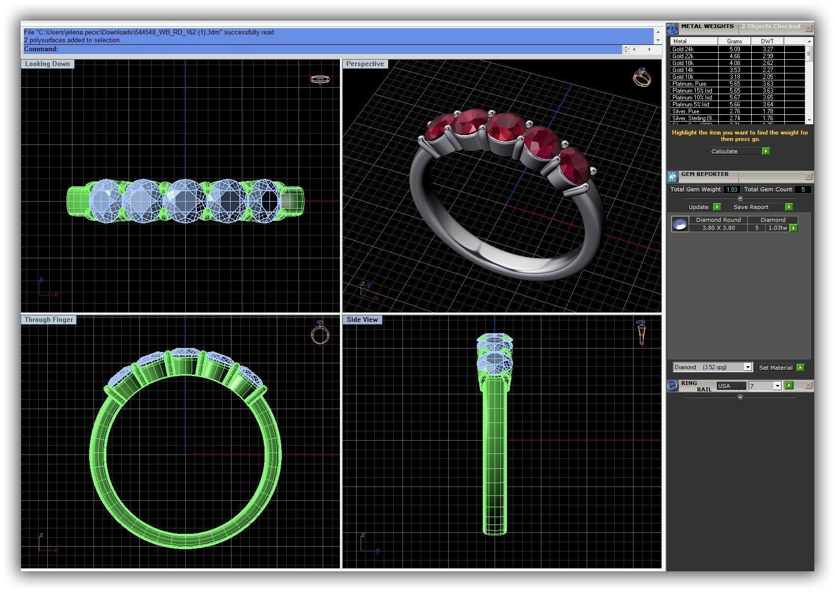 BULK-3DM-WithOut Gems-RING 50 Files 3D print model_47