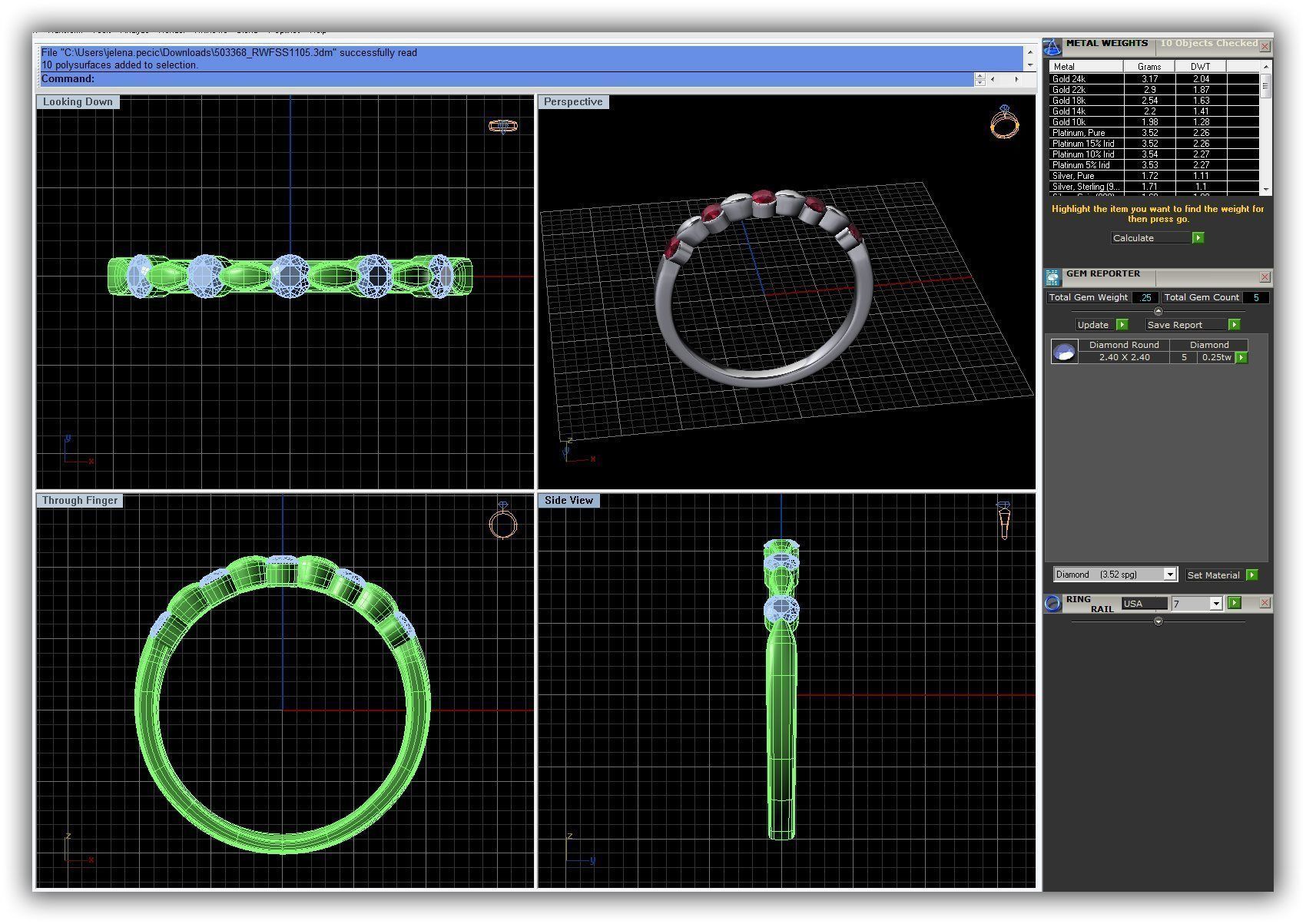 BULK-3DM-WithOut Gems-RING 50 Files 3D print model_37