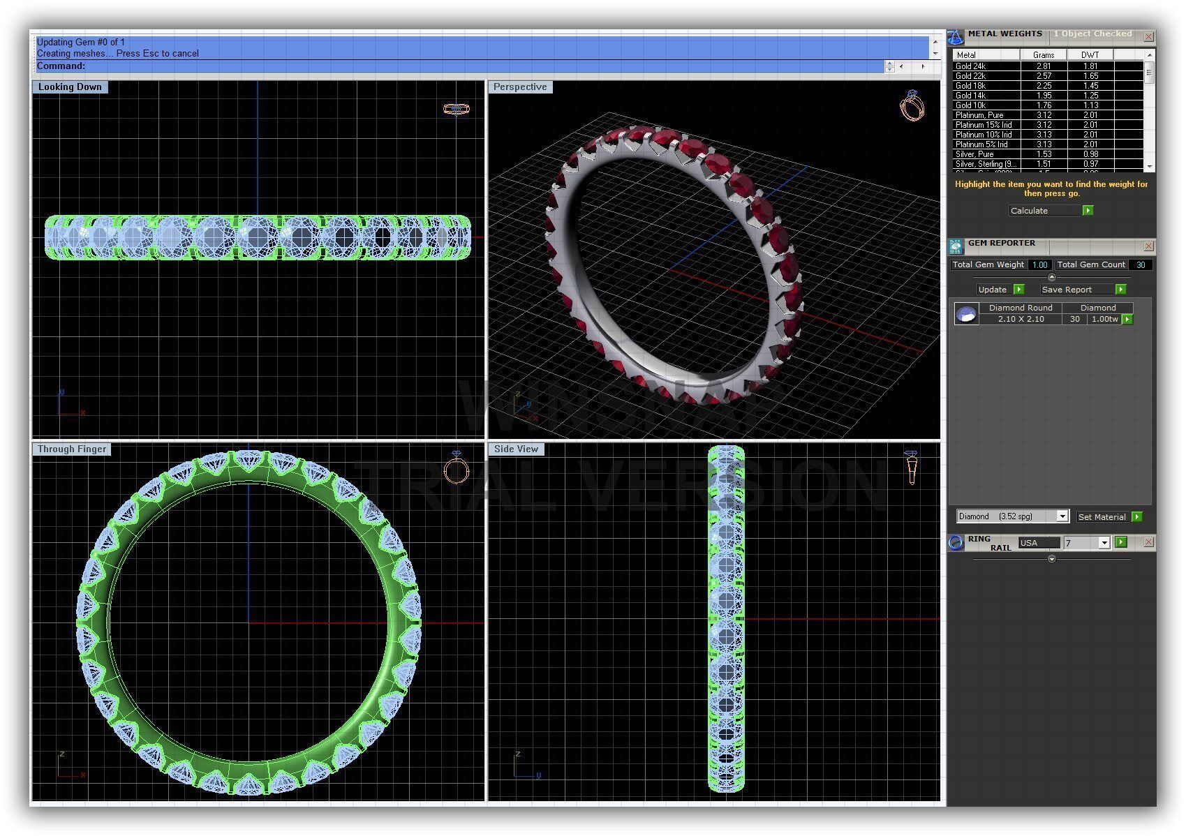 BULK-3DM-WithOut Gems-RING 50 Files 3D print model_3