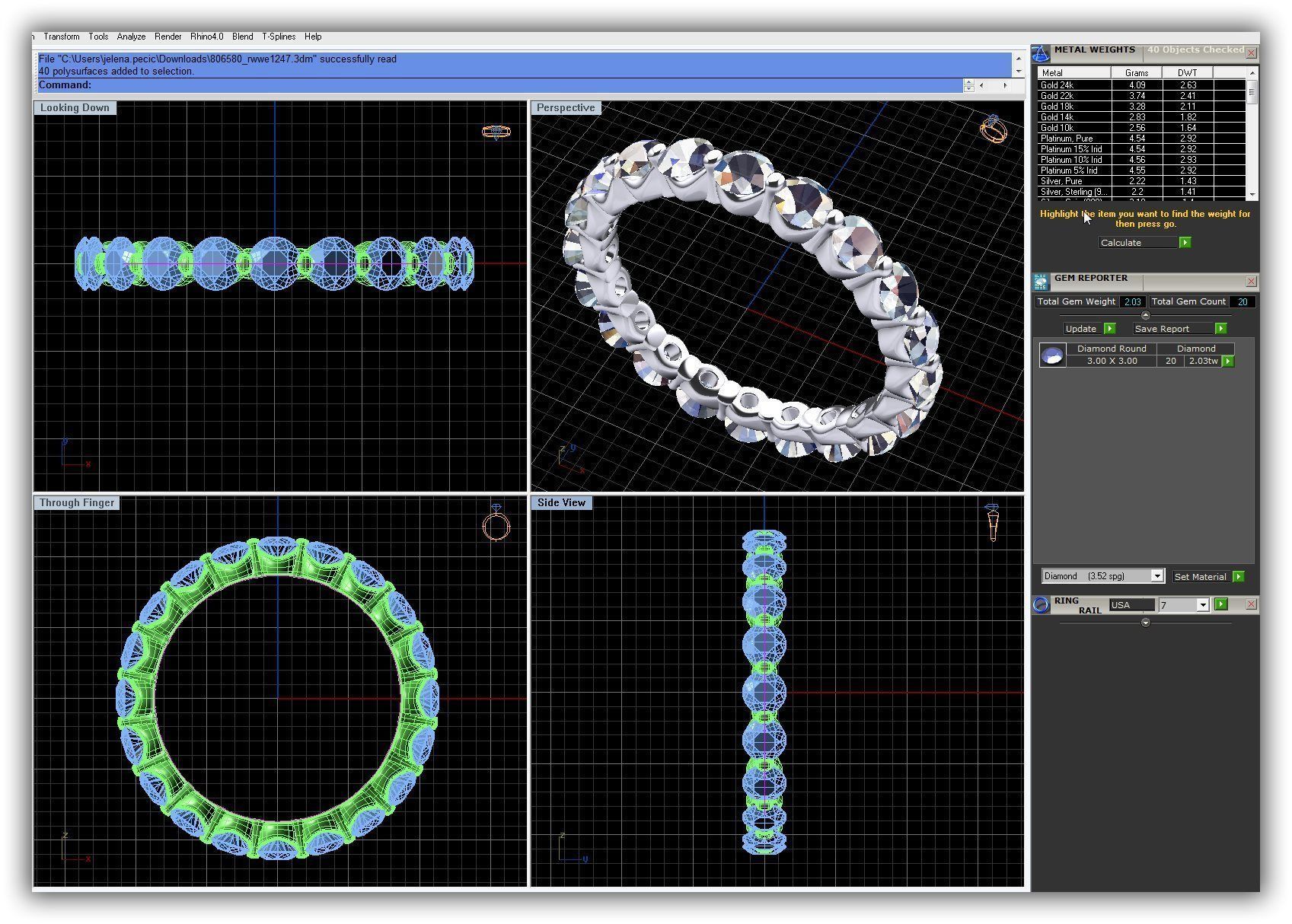 BULK-3DM-WithOut Gems-RING 50 Files 3D print model_7