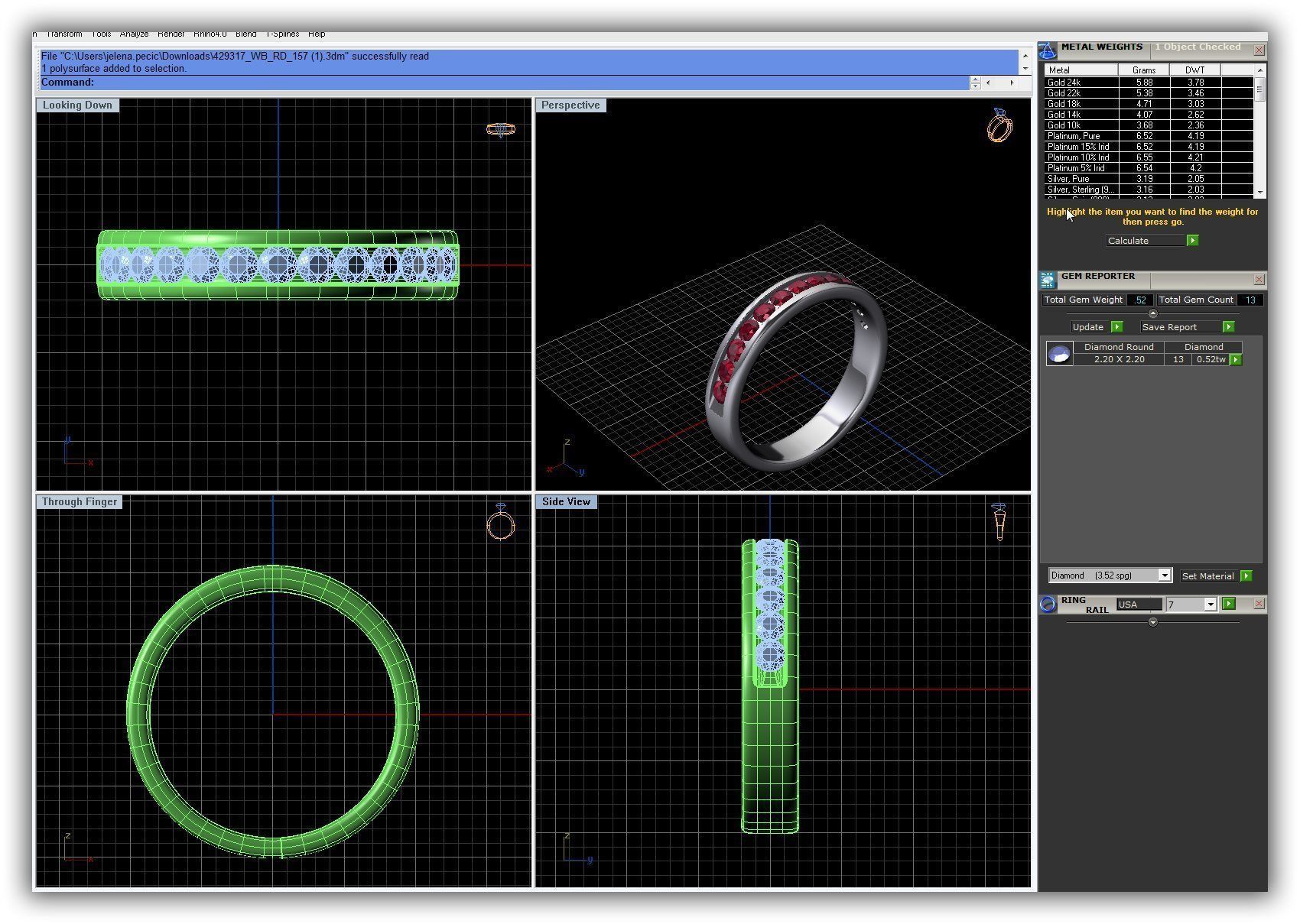 BULK-3DM-WithOut Gems-RING 50 Files 3D print model_44