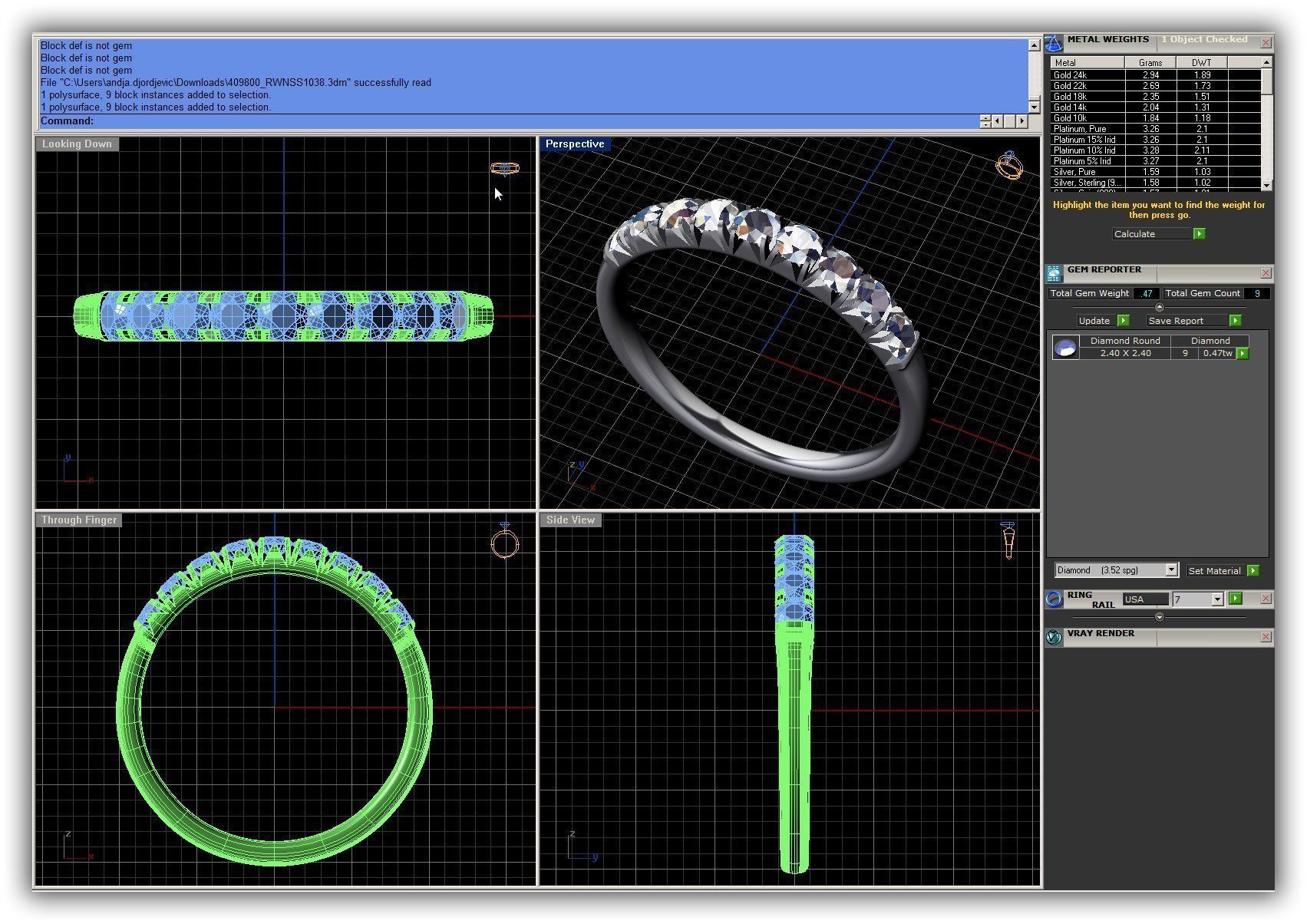BULK-3DM-WithOut Gems-RING 50 Files 3D print model_35