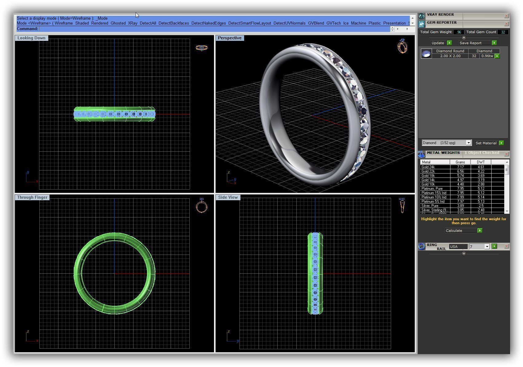 BULK-3DM-WithOut Gems-RING 50 Files 3D print model_1