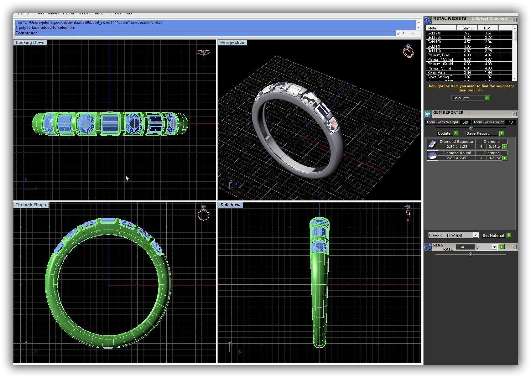 BULK-3DM-WithOut Gems-RING 50 Files 3D print model_40