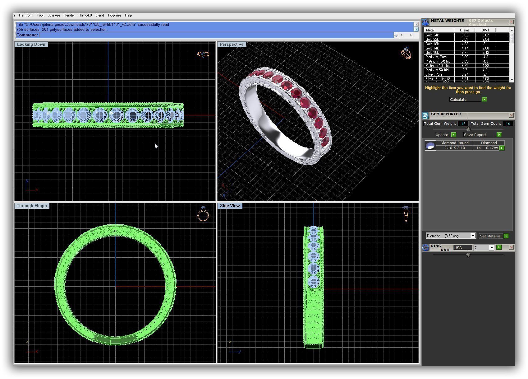 BULK-3DM-WithOut Gems-RING 50 Files 3D print model_32