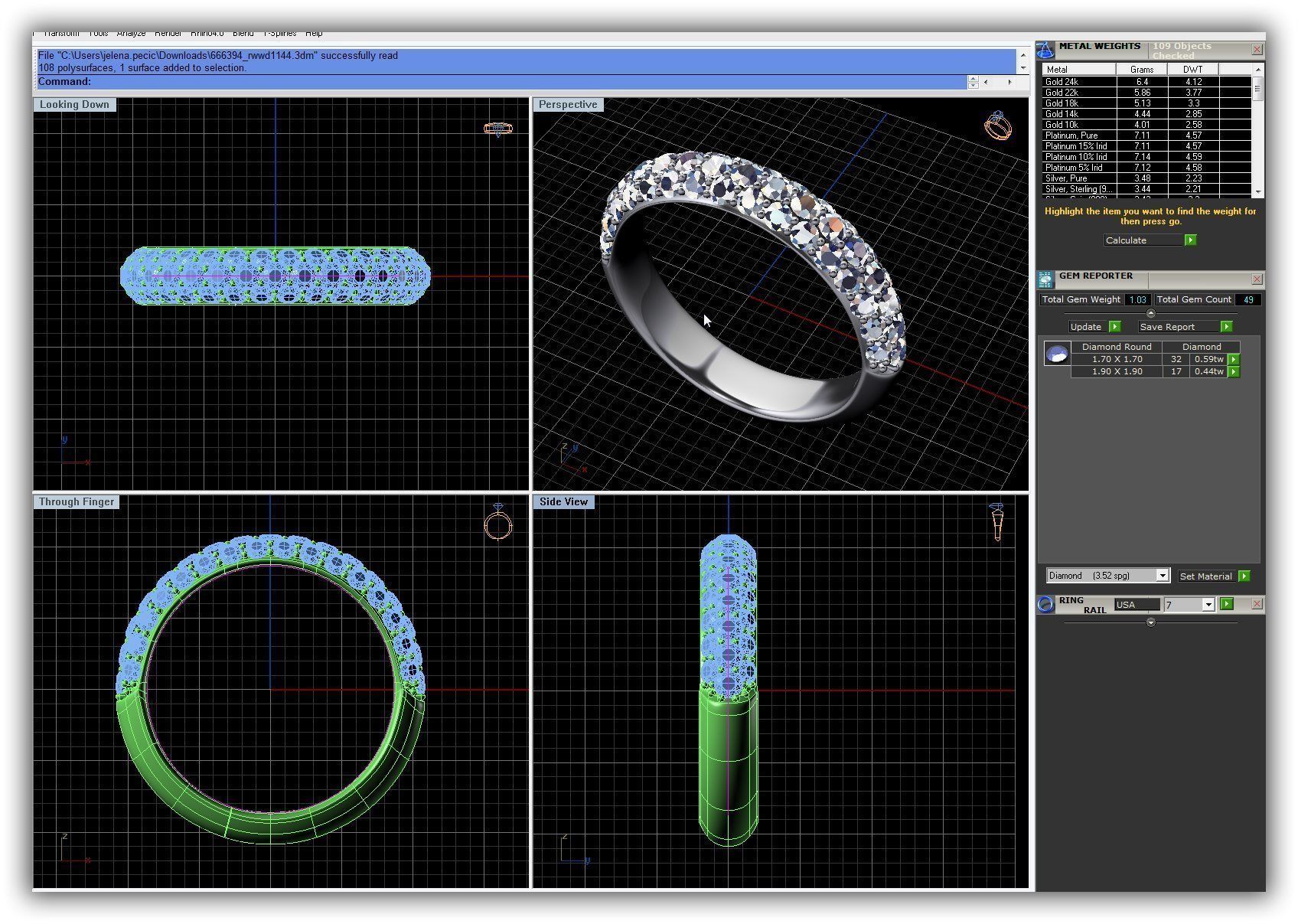 BULK-3DM-WithOut Gems-RING 50 Files 3D print model_23
