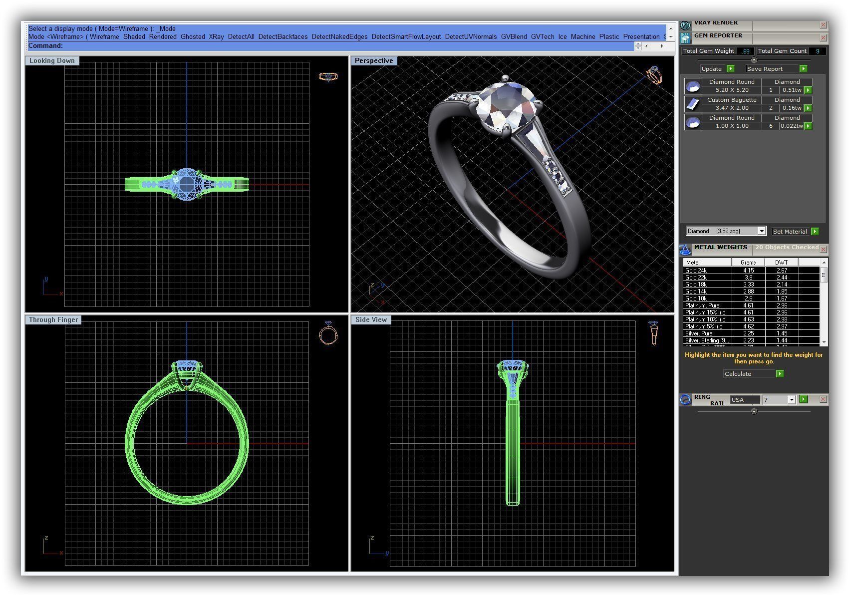 BULK-3DM-WithOut Gems-RING 41 Files 3D print model_14