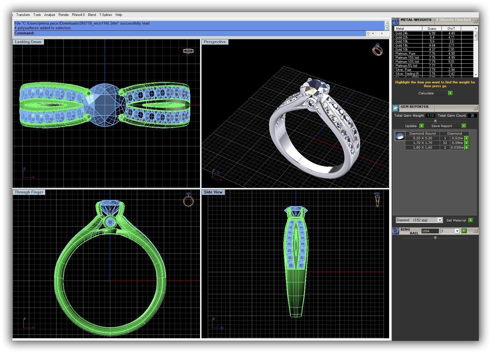 BULK-3DM-WithOut Gems-RING 41 Files 3D print model_39