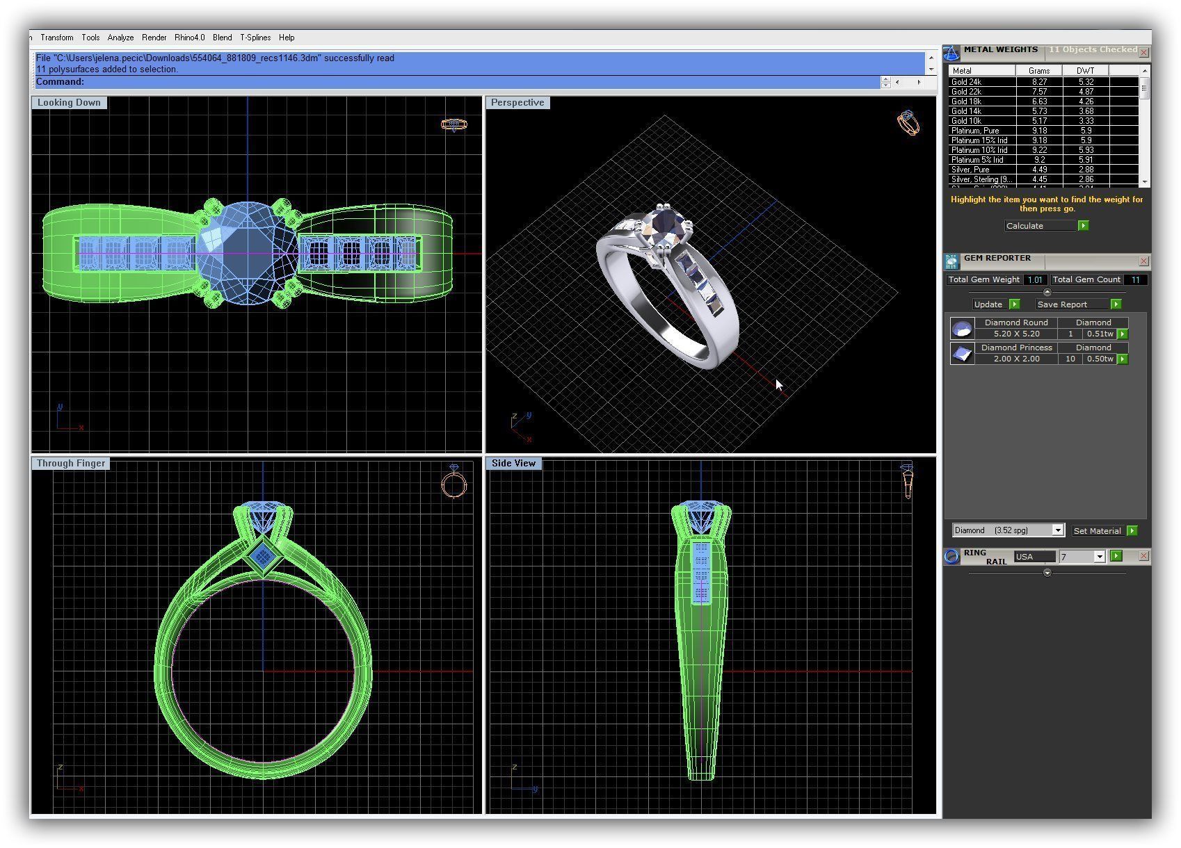 BULK-3DM-WithOut Gems-RING 41 Files 3D print model_42