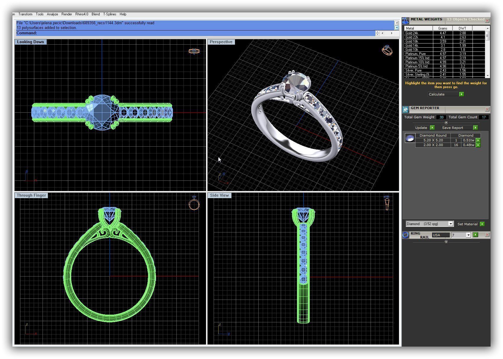 BULK-3DM-WithOut Gems-RING 41 Files 3D print model_34