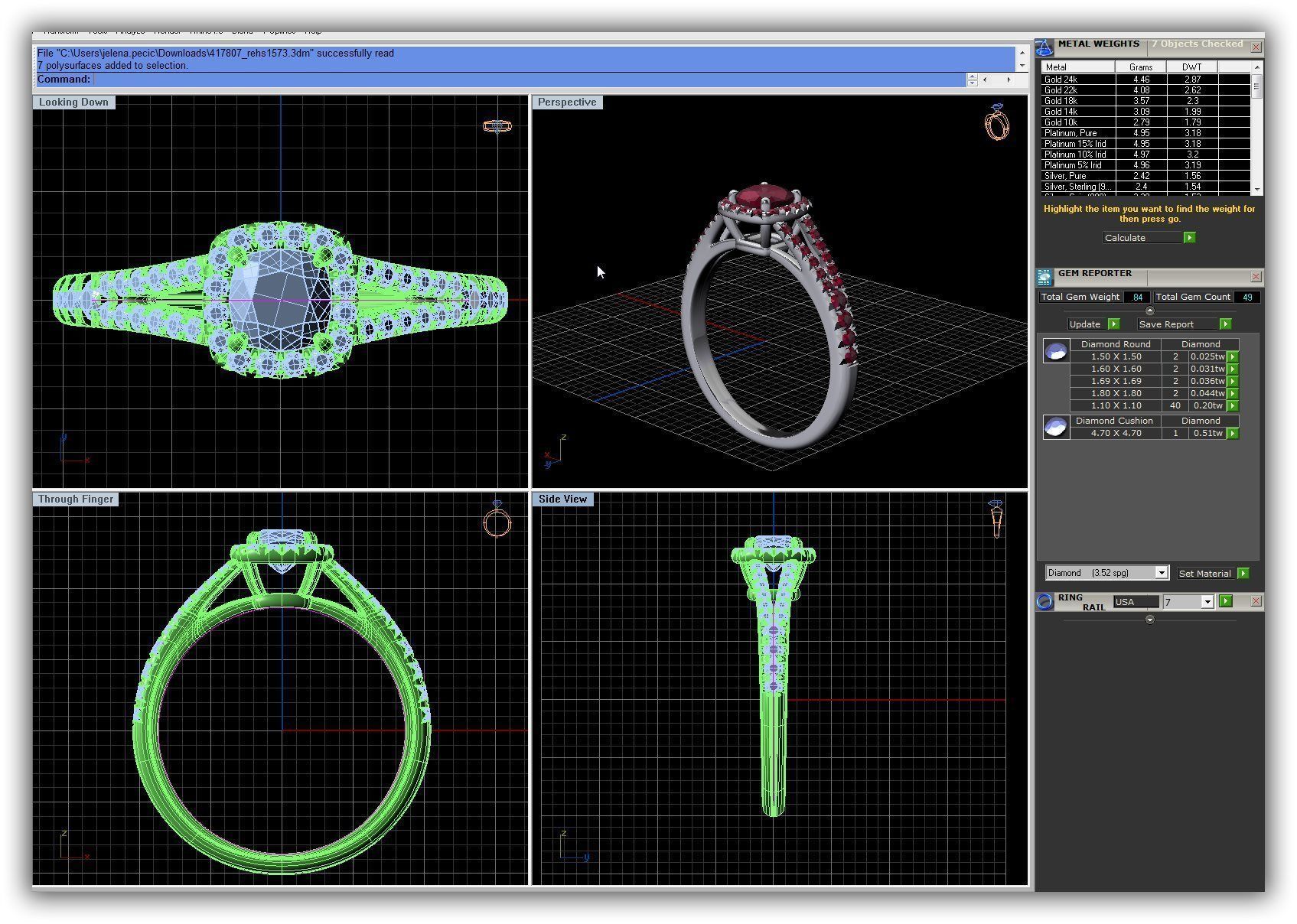 BULK-3DM-WithOut Gems-RING 41 Files 3D print model_1