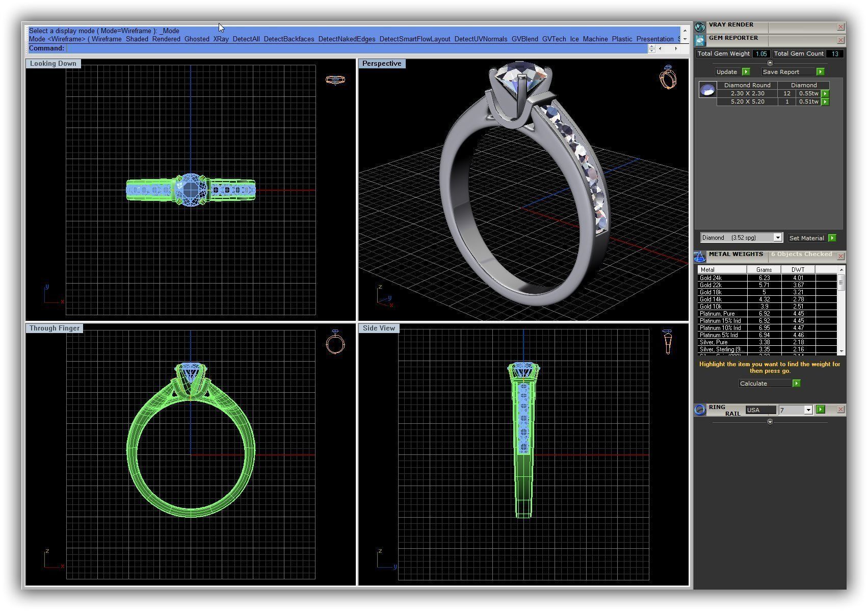 BULK-3DM-WithOut Gems-RING 41 Files 3D print model_37
