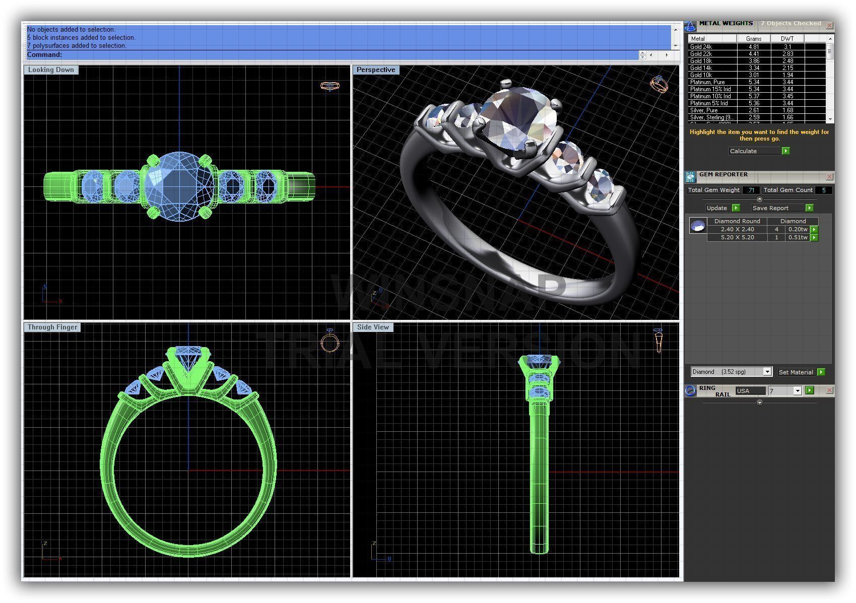 BULK-3DM-WithOut Gems-RING 41 Files 3D print model_28