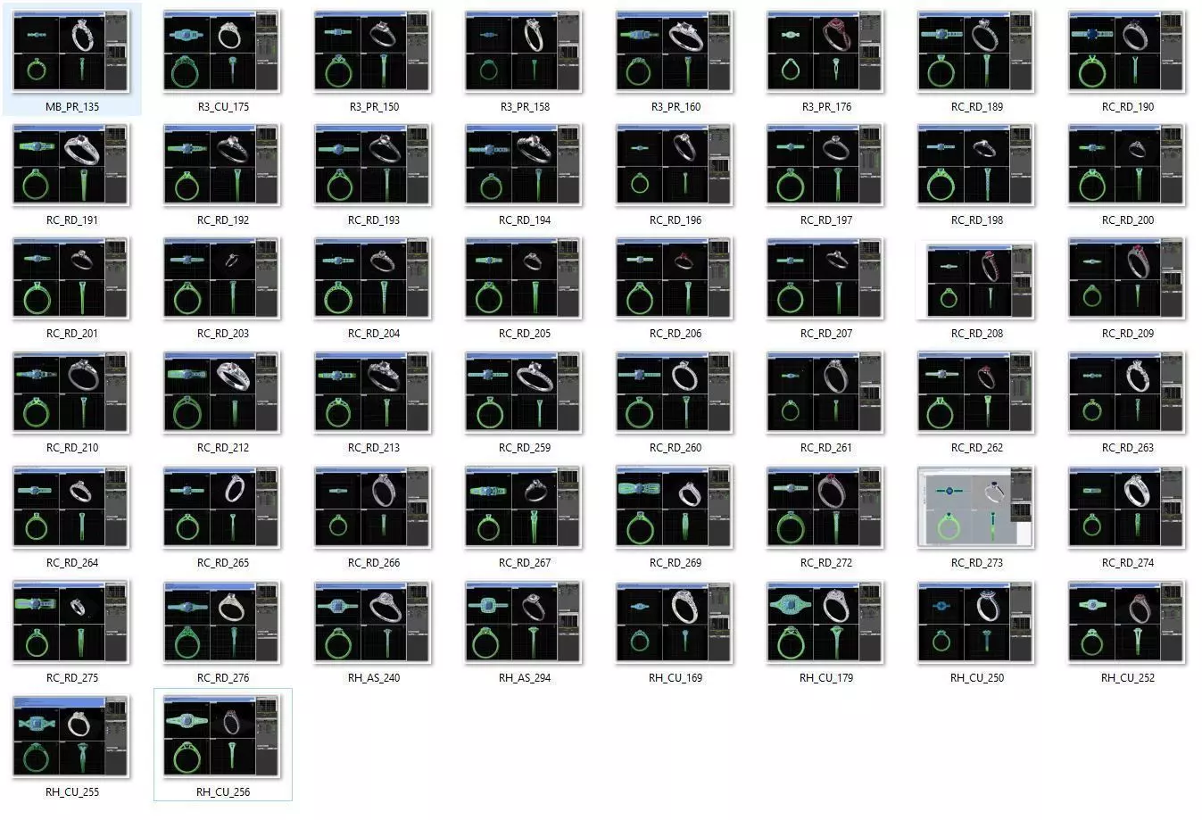 BULK-3DM-WithOut Gems-RING 41 Files 3D print model_0